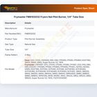 Frymaster FM8102032 Fryers Nat Pilot Burner, 1/4" Tube Size