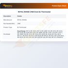 ROYAL RANGE 2168 Oven BJ Thermostat