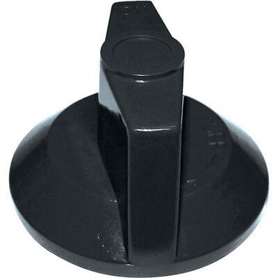 Hobart 19256 Black Plastic Burner Valve Knob, 2-1/2" DIA, OFF-ON, Mount .24"