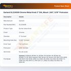 Garland GL224008 Cheesemelter Knob Chrome 2" DIA