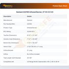Garland 222150 Infrared Burner 27-1/2" X 8-1/2"
