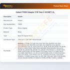 Hobart 719161 Adapter 7/16 Tube X 3/8 MPT, EL