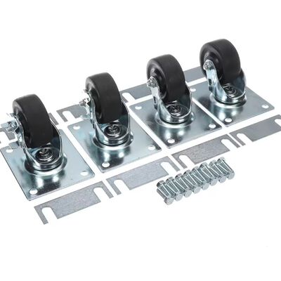 True 808942 Caster Kit W/Hardware 3" 2 W/Brake & 2 Without Swivel Plate Set of 4