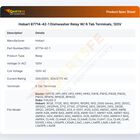 Hobart 87714-42-1 Dishwasher Relay W/ 6 Tab Terminals, 120V