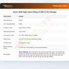 Groen 2845 Sight Glass Fitting 1/2" MPT 2 Per Package