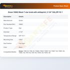 Groen 13682 Black T star knob with whiteprint, 2-1/4" DIA,Off-10-1