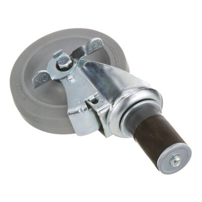 AyrKing B240 Swivel Caster W/Break 5" Stem 300 LBS Capacity 1-5/8" OD Tubing