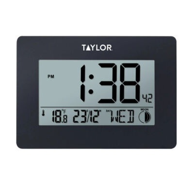 Taylor Thermometer 5265191&Acirc;&nbsp; Digital Clock 14&deg;F to 140&deg;F W/ Thermometer