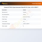 Comark ATT50 K-Type Immersion Probe W/ 4 ft. Cord,  -40&deg; to 1550&deg; F