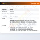 Hoshizaki 3U0111-03 Ice Machine Solenoid Valve 1/2" Steam 240V