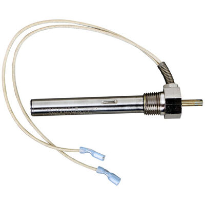 Frymaster FM8070097 TEMP Fenwal Thermostat W/Wire Leads 2EA 75&deg;F-550&deg;F 1/4" F Push-On 1/2" NPT 4-3/4" Probe