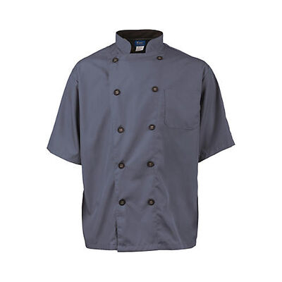 Allpoints 2124SLBK2XL KNG Active Chef Coat 2Xl Mens Slate/Black SS