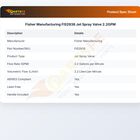 Fisher Manufacturing FIS2938 Jet Spray Valve 2.2GPM