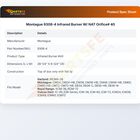 Montague 9308-4 Infrared Burner W/Natural Gas Orifice #40