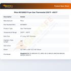 Pitco 60138801 Fryer Gas Thermostat 200&deg;F- 450&deg;F