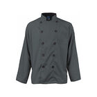 Allpoints 2122SLBKXS KNG Active Chef Coat XS Mens Slate/Black LS