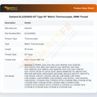 Garland GL2200600 SIT Type 18" Metric Thermocouple, 9MM Thread