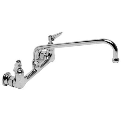T&S Brass B231M Wall Mount Double Pantry Faucet 12" Nozzle & Handle 8" CTRS 1/2" FPT
