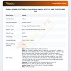 Hobart 411496-000F5 Micro Push Button Switch, SPDT;20 AMP, 125/250/480 Volt