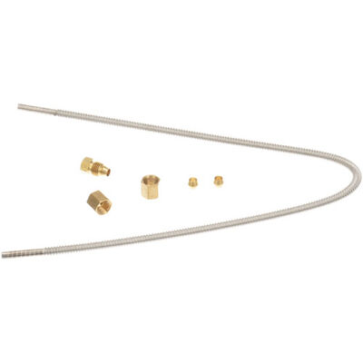 Dormont T3KIT18 3/16"  X 18 " Flex Tube Kit W/ Fittings for Gas & Pilot Lines, 1Flex Tube, Compression Nuts, 1Male Breakaway Fitting