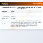 Scotsman 18-8882-01 12-1/2" DIA Galvanized Steel Fan Blade W/ 3/8" Shaft Bore and Set Screw