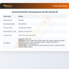 Garland CK222106-2 Infrared Burner W/NAT Orifice 27-1/4" X 6-3/4" #40