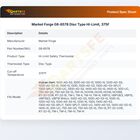 Market Forge 08-6578 High-Limit Thermostat Disc 375&deg;F
