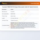 Frymaster FM8073367 90 Degree Elbow Igniter Cable W/ 1 Spade Connector