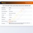 Bunn 27370.0007 Coffee Machine Water Solenoid Valve 12W 120V 60Hz