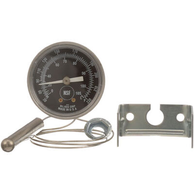 Cres Cor 5238-030-K 2" Dial Thermometer with U-Clamp Mount and 7/16" x 2-1/2" Bulb,  20-220&deg;F