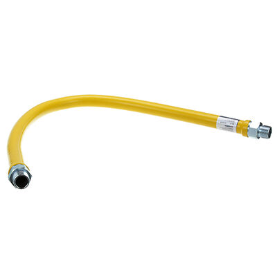 Dormont 54S0158-48 1" X 48" S/S Yellow Gas Hose, 1" Connection