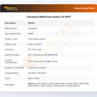 Cleveland 19968 Push Switch 1/2 SPST