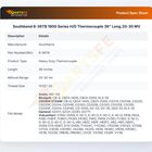 Southbend 6-36TB Heavy Duty Thermocouple 36" Long 20-30mV 1900 Series