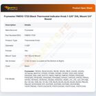 Frymaster FM810-1720 Black Thermostat Indicator Knob 1-3/8" DIA, Mount 1/4" Round