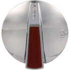 Jade Range 300-231B00 Chrome OFF/ON Burner Valvue Knob, Chrome W/Red Stripe, 2-3/8" DIA, Mount .24", Flat Down, 7/16" Protrusion
