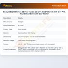 Blodgett BL21097 Oven SS Door Handle 22-3/4" X 7/8" OD, 1/4-20 X 3/4" PHIL Round Head Screws W/ Star Washer