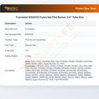Frymaster 8102032 Fryer Pilot Burner Natural Gas 1/4" Tube Size