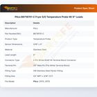 Pitco B6718701-C Fryer  S/S Temperature Probe W/ 9" Leads