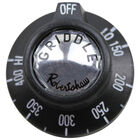 Rankin Delux GT-19 BJ Thermostat Knob, 1-15/16" DIA, OFF-LO-150-400F-HI, Mount 11/16" DIA, Position Notch up, 11/16" Long Protrusion