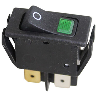 Hatco HT02.19.081 Green Lighted Rocker Switch W/ 4 Tab Terminals, 16A/250VAC