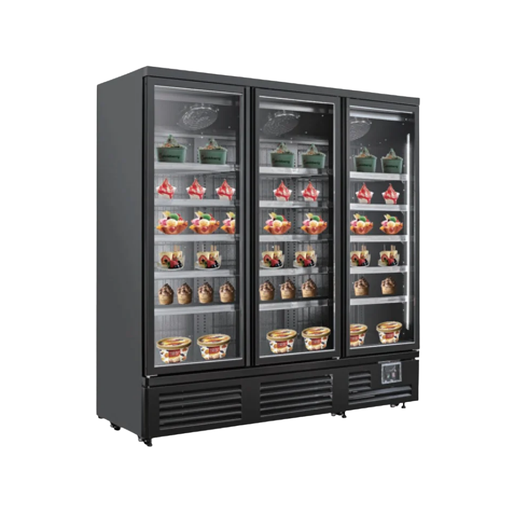 VITLIFE Commercial VKDF-P1973TG 74.4" 3-Door Vertical Freezer Merchandiser, 55 Cu. Ft.