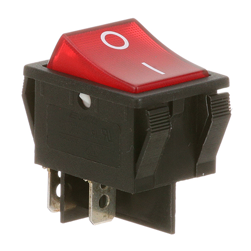 Cecilware L155A Red Lighted Rocker Switch W/ 1/4" Tab