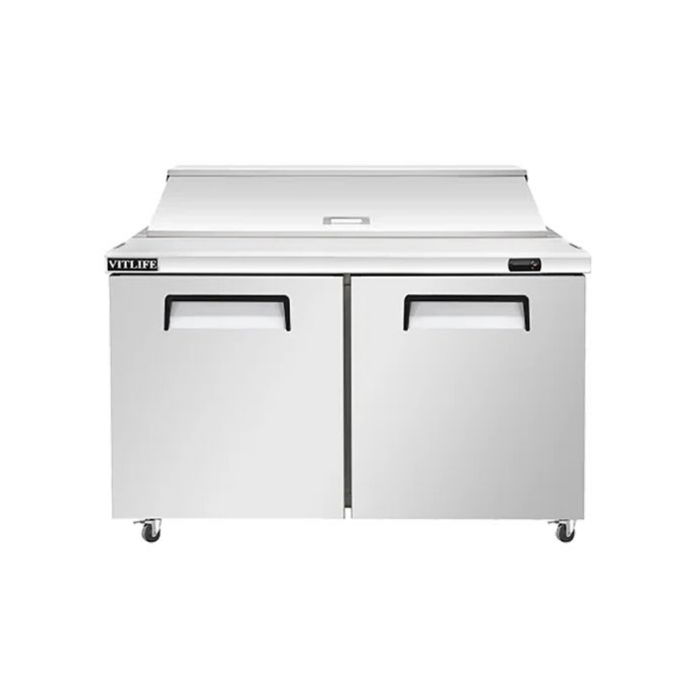 VITLIFE Commercial VSP60 60" Refrigerated Sandwich & Salad Prep Table for Ingredient Storage and Food Preparation