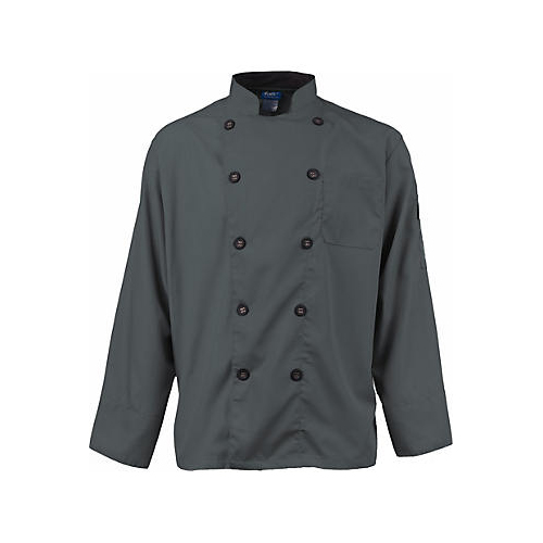 Allpoints 2122SLBK3XL KNG Active Chef Coat 3Xl Mens Slate/Black LS