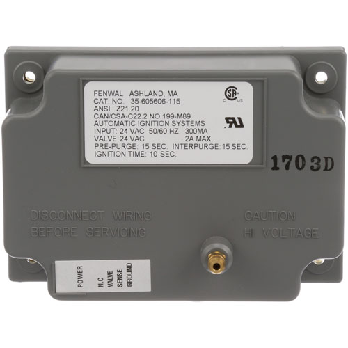 Vulcan Hart 00-354447-00001 50/60HZ Ovens Ignition Control Module, 1/4'Grey Box