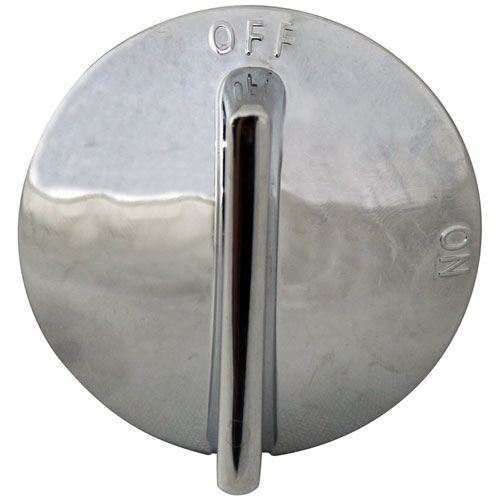 Imperial 1009 Chrome Knob 2" DIA OFF/ON Mount 0.240" 3/8" Metal Protrusion