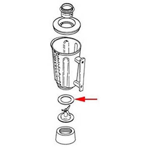 Hamilton Beach 31099110000 Gasket Container 4-7/8" D