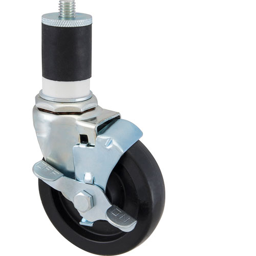 Caster,Stem4"od,W/Brake, Black For Allpoints - Part# 1201076