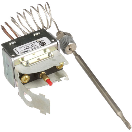APW 1380100 LCH Type Hi-Limit Thermostat, 450&deg;F Fixed, Manual Reset, Nickel Plated