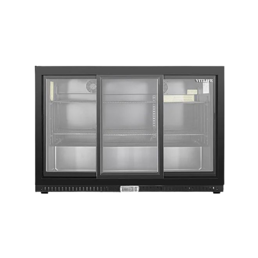 VITLIFE Commercial VBBT-338S 53" Back Bar Cooler 11.6 Cu Ft, Sliding Doors